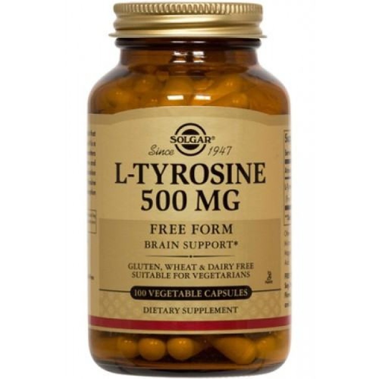 SOLGAR L TYROSINE L ΤΥΡΟΣΙΝΗ 500mg veg caps 50s